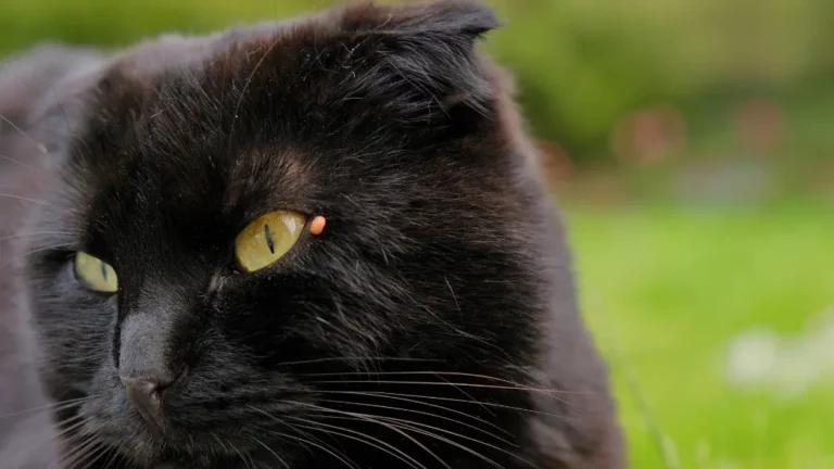 Kleszcz u kota - pupile pod ochroną. kot z plamką przy oku