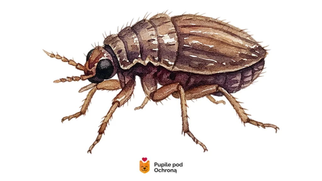 obrazek przedstawiający jak wygląda pchła