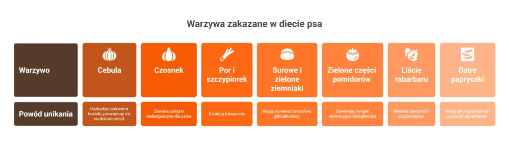 Jakie warzywa może jeść pies? Warzywa w diecie psa 4 Warzywa zakazane w diecie psa